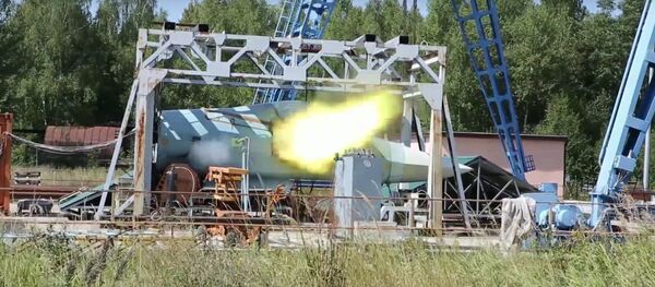 Le test du nouveau canon du T-50 russe - Sputnik Afrique