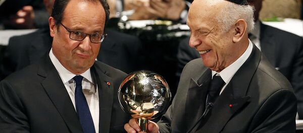 Hollande et Arthur Schneier - Sputnik Afrique