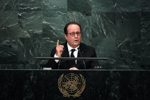 Le président français en marge de la 71e session des Nations Unies de l'Assamblée Générale à New York - Sputnik Afrique