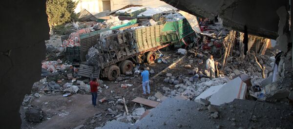 Convoi frappé en Syrie - Sputnik Afrique