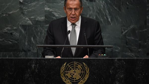 Sergueï Lavrov du haut de la tribune de l'Assemblée générale de l'Onu - Sputnik Afrique