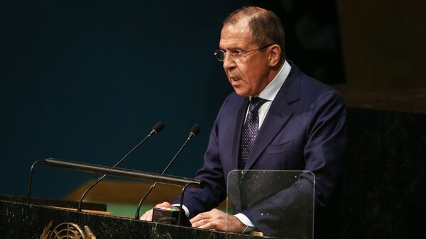 Sergueï Lavrov du haut de la tribune de l'Assemblée générale de l'Onu - Sputnik Afrique