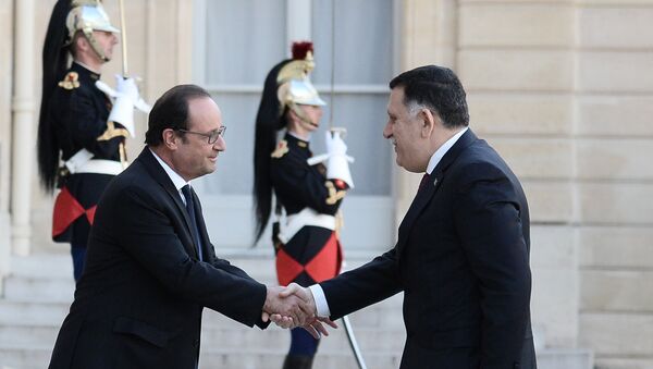 Hollande et al-Sarraj à l’Élysée - Sputnik Afrique