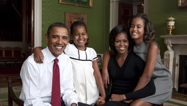 Obama et sa famille - Sputnik Afrique