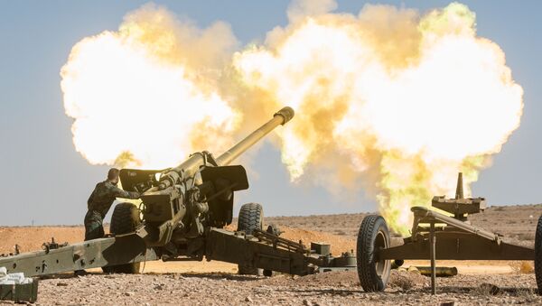Salves d'artillerie contre Daech en Syrie - Sputnik Afrique