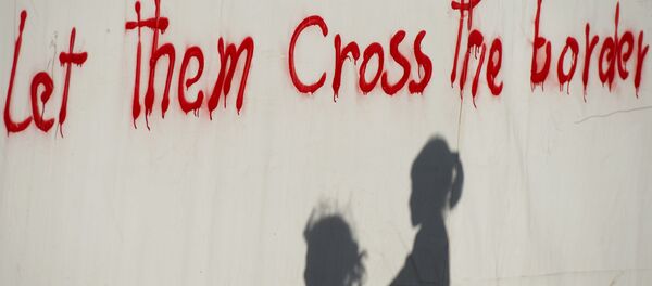 Le mur dans un camp de réfugiés - Sputnik Afrique