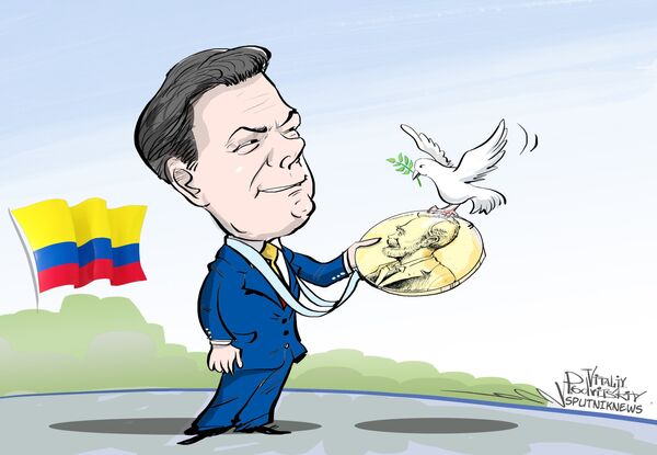 Le Nobel de la paix attribué au président colombien Santos Le Nobel de la paix attribué au président colombien Santos - Sputnik Afrique