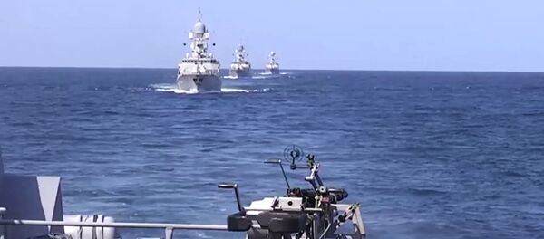 Корабли Каспийской флотилии выполнили пуски крылатых ракет по позициям боевиков ИГ в Сирии - Sputnik Afrique