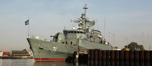 A picture taken on February 21, 2009 shows Iranian warship Alvand in the Gulf. Egypt's Suez Canal Authority on February 17, 2011 said it has received no request to allow Iranian warships passage to the Mediterranean, after Israel said two vessels were on their way. A picture taken on February 21, 2009 shows Iranian warship Alvand in the Gulf. Egypt's Suez Canal Authority on February 17, 2011 said it has received no request to allow Iranian warships passage to the Mediterranean, after Israel said two vessels were on their way. - Sputnik Afrique
