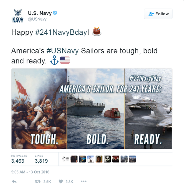 La publication supprimée du compte Twitter de la Marine US La publication supprimée du compte Twitter de la Marine US - Sputnik Afrique