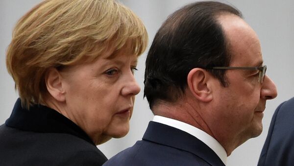 Angela Merkel et François Hollande - Sputnik Afrique