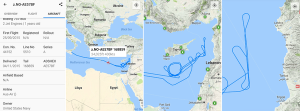 L'itinéraire de l'avion de patrouille américain le 23 octobre L'itinéraire de l'avion de patrouille américain le 23 octobre - Sputnik Afrique