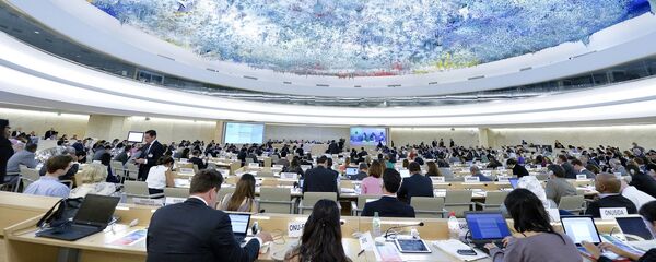 A general view during of the Presentation of the report on the situation in Syria at the Twenty-Seventh session of the Human Rights Council. 16 September 2014. - Sputnik Afrique
