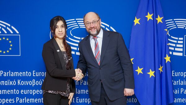 President Schulz meets Ms. Nadia Murad - Sputnik Afrique