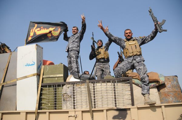 L'armée gouvernementale irakienne lors de l'opération de Mossoul L'armée gouvernementale irakienne lors de l'opération de Mossoul - Sputnik Afrique