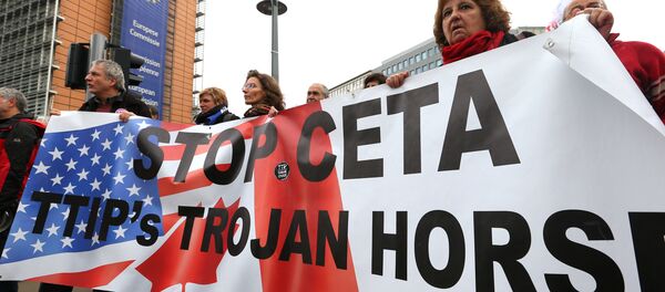 La manifestation contre le CETA - Sputnik Afrique