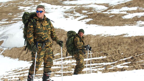 Servicemen of a Russian special purpose company during a ski drills in Russia's Republic of Dagestan - Sputnik Afrique