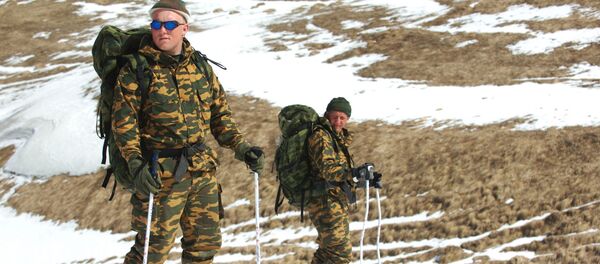 Servicemen of a Russian special purpose company during a ski drills in Russia's Republic of Dagestan - Sputnik Afrique