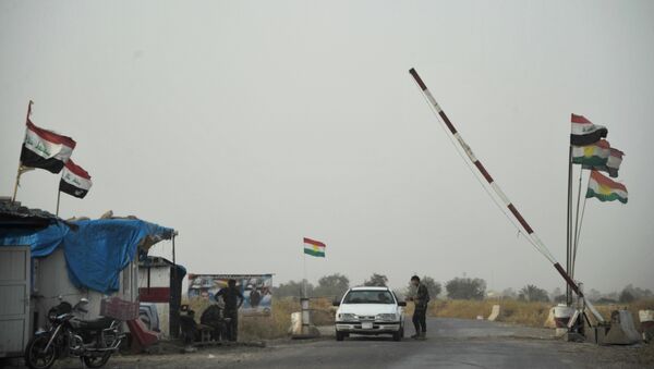 Un poste de contrôle des Forces armées du Kurdistan irakien - Sputnik Afrique