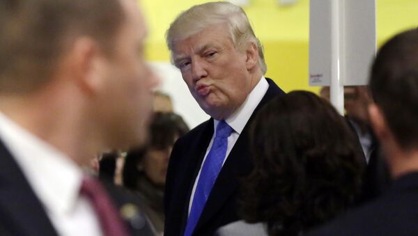 Donald Trump en un colegio electoral de Nueva York. - Sputnik Afrique