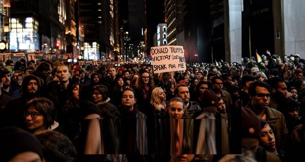 Акция протеста против Д. Трампа в Нью-Йорке - Sputnik Afrique