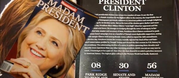 La Une de Newsweek annonçant la victoire d'Hillary provoque un tollé La Une de Newsweek annonçant la victoire d'Hillary provoque un tollé - Sputnik Afrique