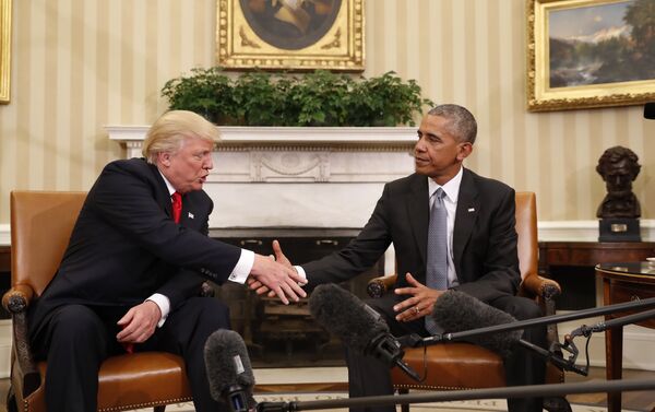 Donald Trump et Barack Obama - Sputnik Afrique