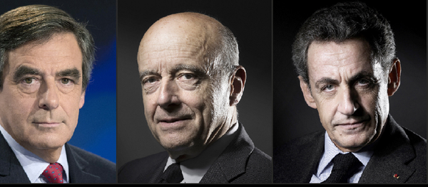 Francois Fillon, Alain Juppe, Nicolas Sarkozy - Sputnik Afrique