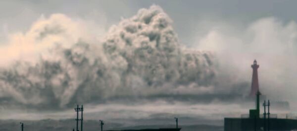 Taïwan: une vague énorme couvre un phare haut de 23 mètres - Sputnik Afrique