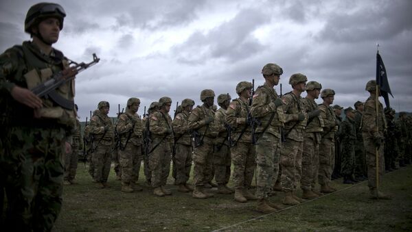 Los soldados estadounidenses durante las maniobras de la OTAN en Europa del Este - Sputnik Afrique