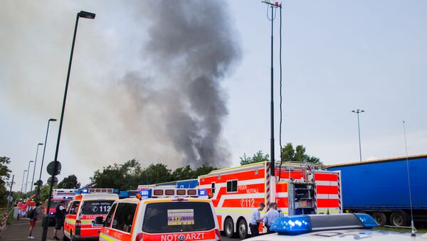 L'incendie à Düsseldorf - Sputnik Afrique
