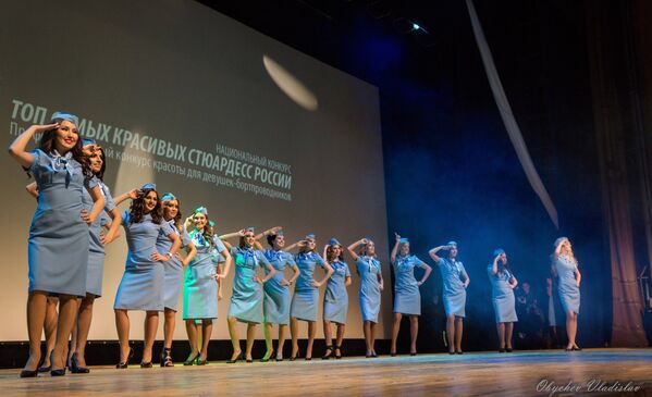Финал конкурса Топ самых красивых стюардесс России в Москве - Sputnik Afrique