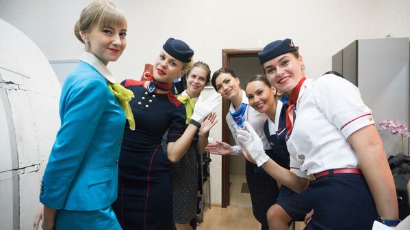 Участницы конкурса Топ самых красивых стюардесс России - Sputnik Afrique