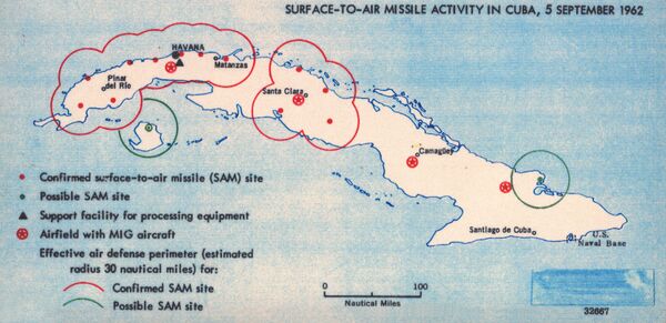 Les positions des missiles soviétiques à Cuba, 1962 - Sputnik Afrique