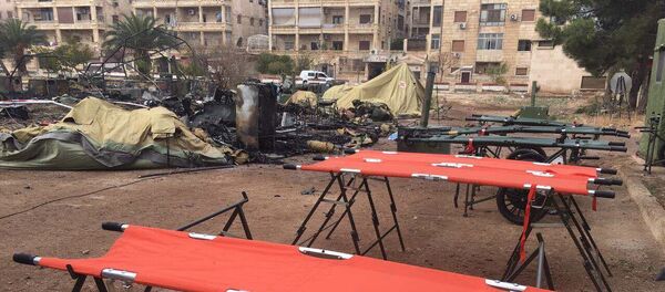 Мобильный госпиталь Минобороны РФ в Алеппо подвергся обстрелу - Sputnik Afrique