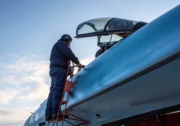Des pilotes militaires inspectent les nouveaux avions. - Sputnik Afrique