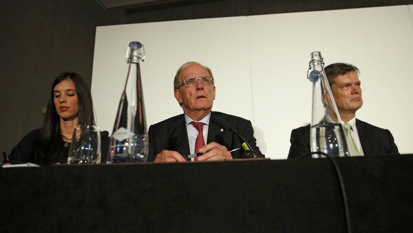 Lawyer Richard McLaren (C) delivers his second and final part of a report for the World Anti-Doping Agency (WADA), at a news conference in London, Britain December 9, 2016. - Sputnik Afrique