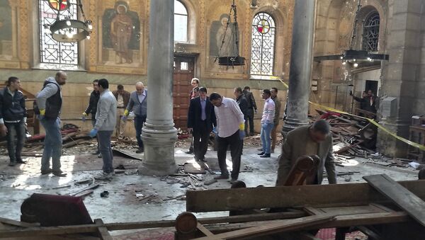 Égypte: une explosion frappe la Cathédrale Saint-Marc du Caire (vidéo) - Sputnik Afrique
