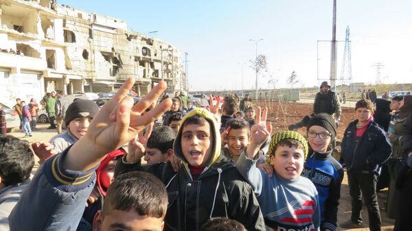 Des enfants à Alep - Sputnik Afrique