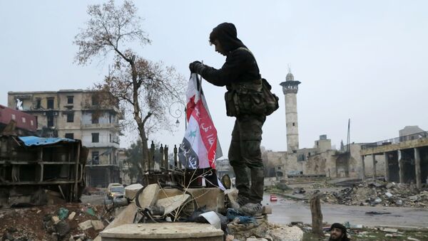 Военнослужащие в освобожденном квартале восточного Алеппо - Sputnik Afrique