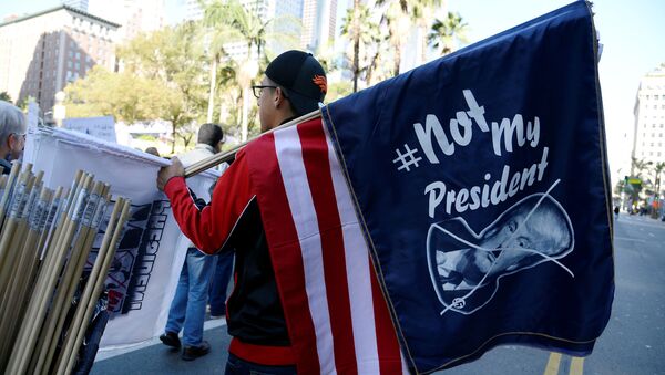 Protestdemonstration gegen Wahl von Donald Trump zum US-Präsidenten in Los Angeles - Sputnik Afrique