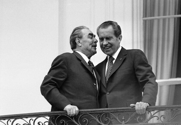Léonid Brejnev et Richard Nixon  - Sputnik Afrique