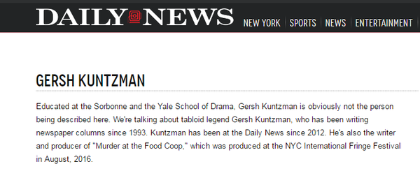 New York Daily News sur le journaliste américain Gersh Kuntzman  - Sputnik Afrique