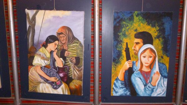 Chronique de la guerre syrienne par un peintre syrien handicapé  - Sputnik Afrique