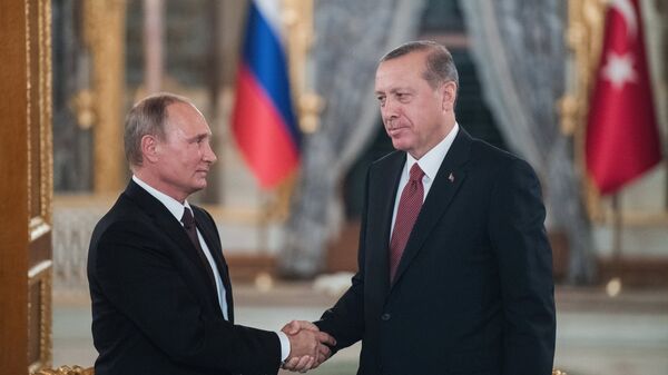 Визит президента РФ В. Путина в Турцию - Sputnik Afrique