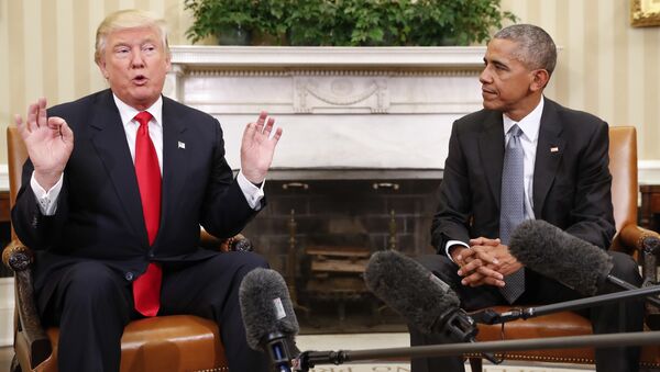 Donald Trump et Barack Obama - Sputnik Afrique