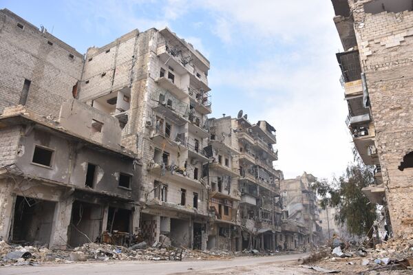 Des quartiers en ruines de la ville d'Alep libérée Des quartiers en ruines de la ville d'Alep libérée - Sputnik Afrique