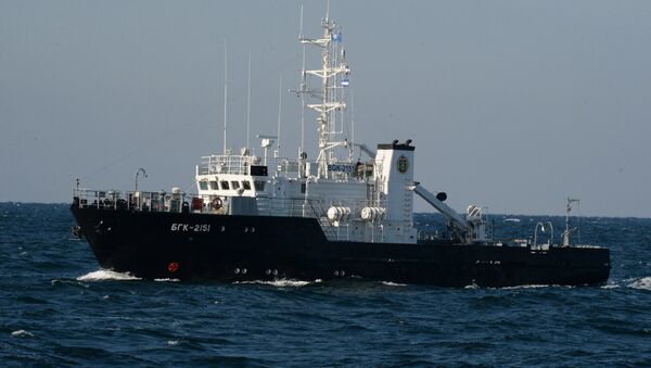 Large inshore survey boat during a submarine crew rescue drill. File photo - Sputnik Afrique