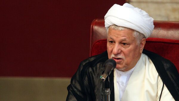 Akbar Hashemi Rafsanjani, head of Iran's Assembly of Experts, a body of 86 senior clerics charged with monitoring Supreme Leader Ayatollah Ali Khamenei and choosing his successor, delivers a speech during a session of the assembly, in Tehran, Iran, Tuesday, Sept. 4, 2007. - Sputnik Afrique
