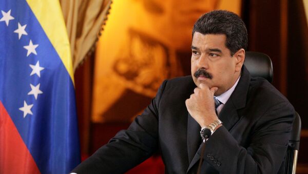 Venezuela's President Nicolas Maduro attends an agreement signing ceremony with representatives of oil companies: Venezuelan Delta Petroleum and India's ONGC Videsh Limited - Sputnik Afrique